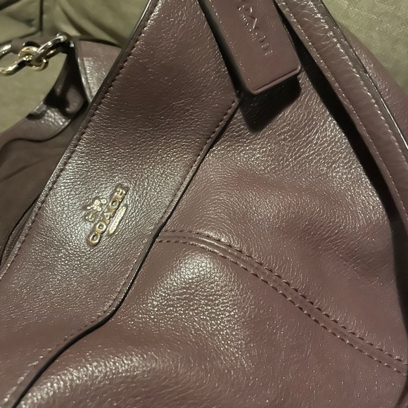 Coach pebble leather signature Lexi chain shoulder bag - oxblood - Picture 9 of 9